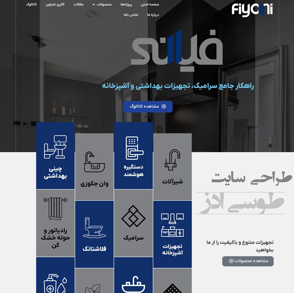 نمونه کار طراحی سایت مجموعه فیانی