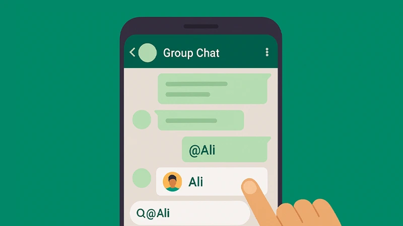 آموزش منشن کردن افراد در واتساپ